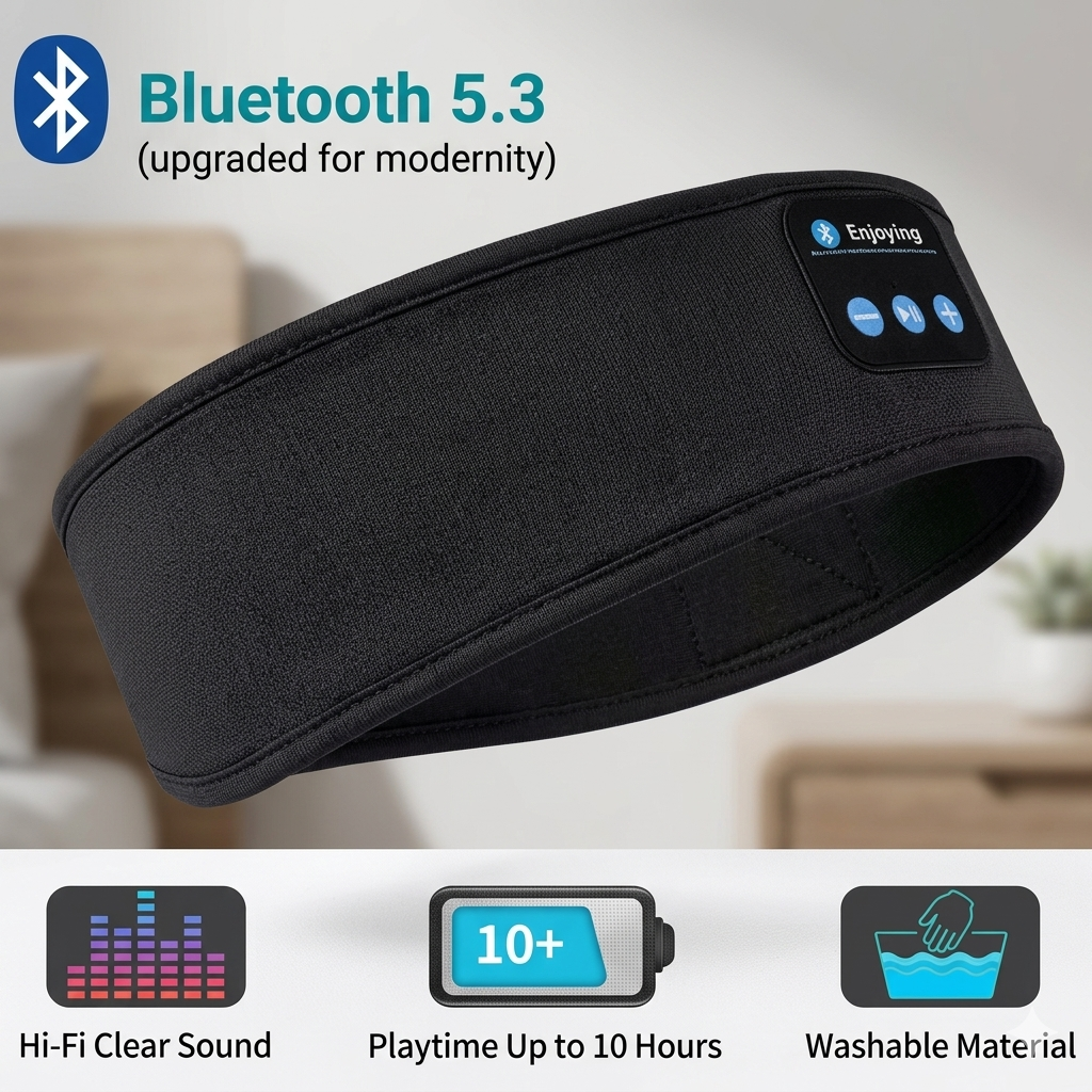 Perciron Wireless Bluetooth Sleeping & Sports Headband - Image 3